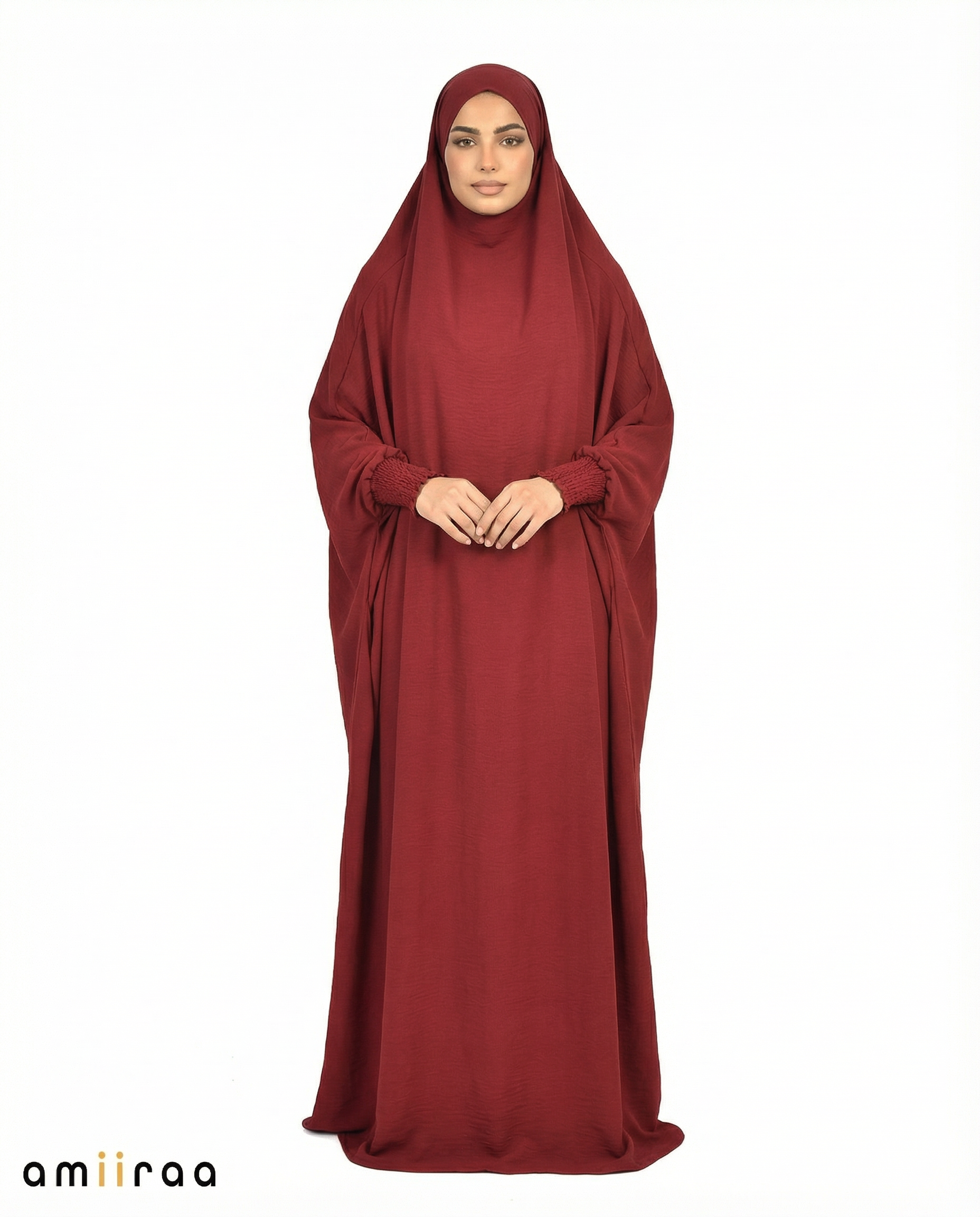 Red Plum Flow One-Piece Jilbab
