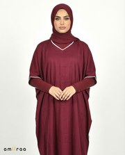 Rumba Red Modest Kaftan Abaya