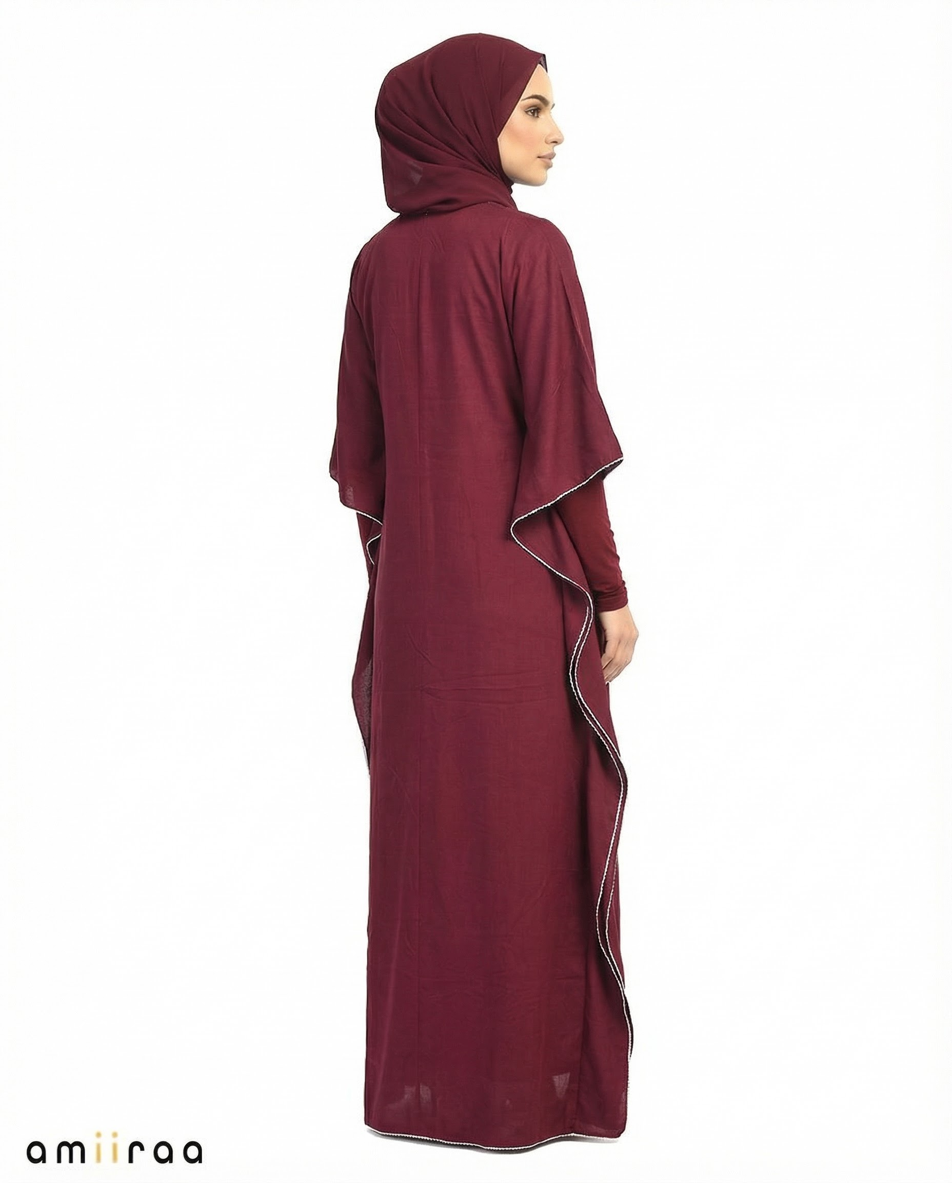 Rumba Red Modest Kaftan Abaya