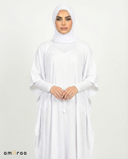 White Modest Flowy Kaftan
