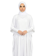 White Modest Flowy Kaftan