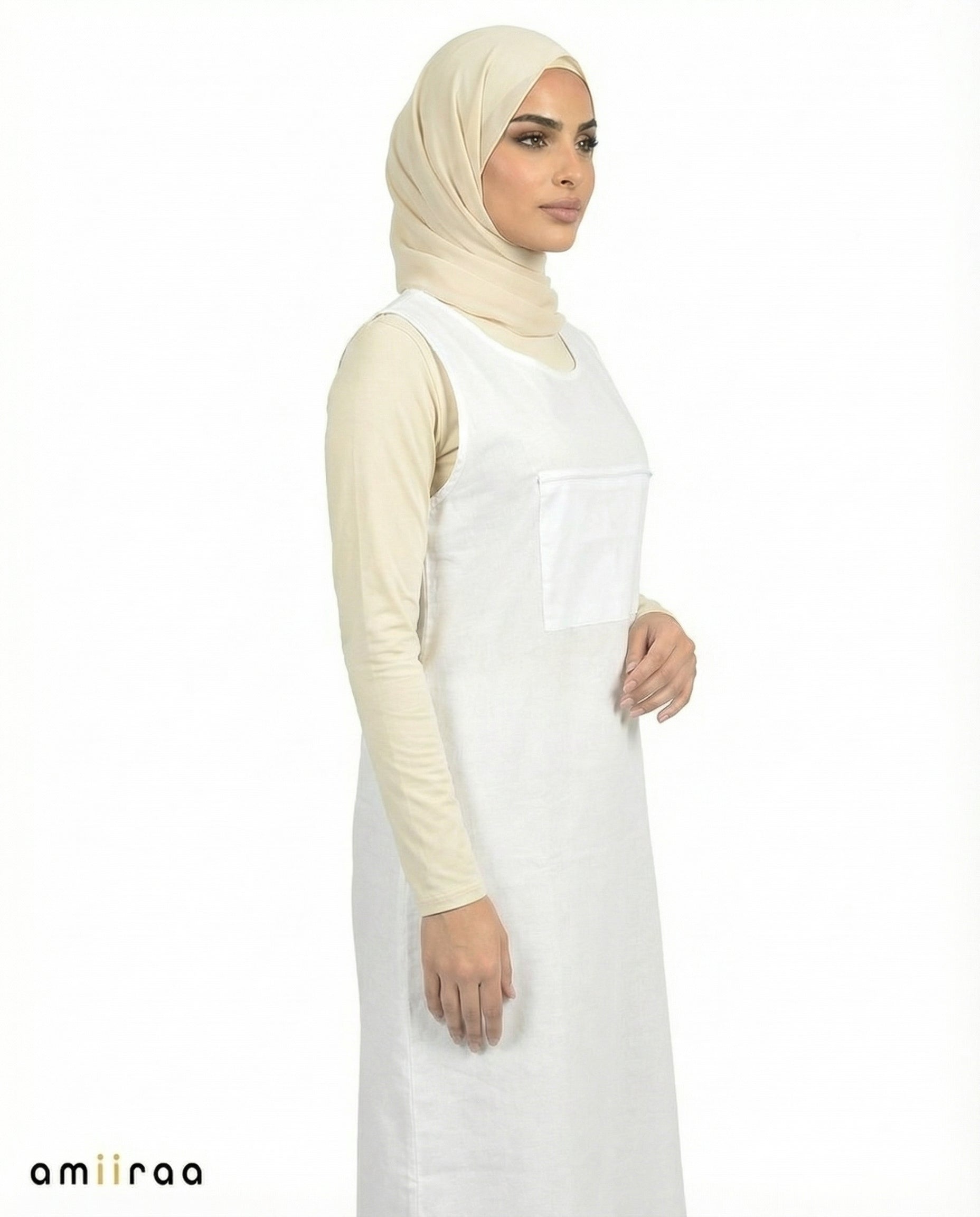Brilliant White Essential Lightweight Ladies Ihram Petticoat