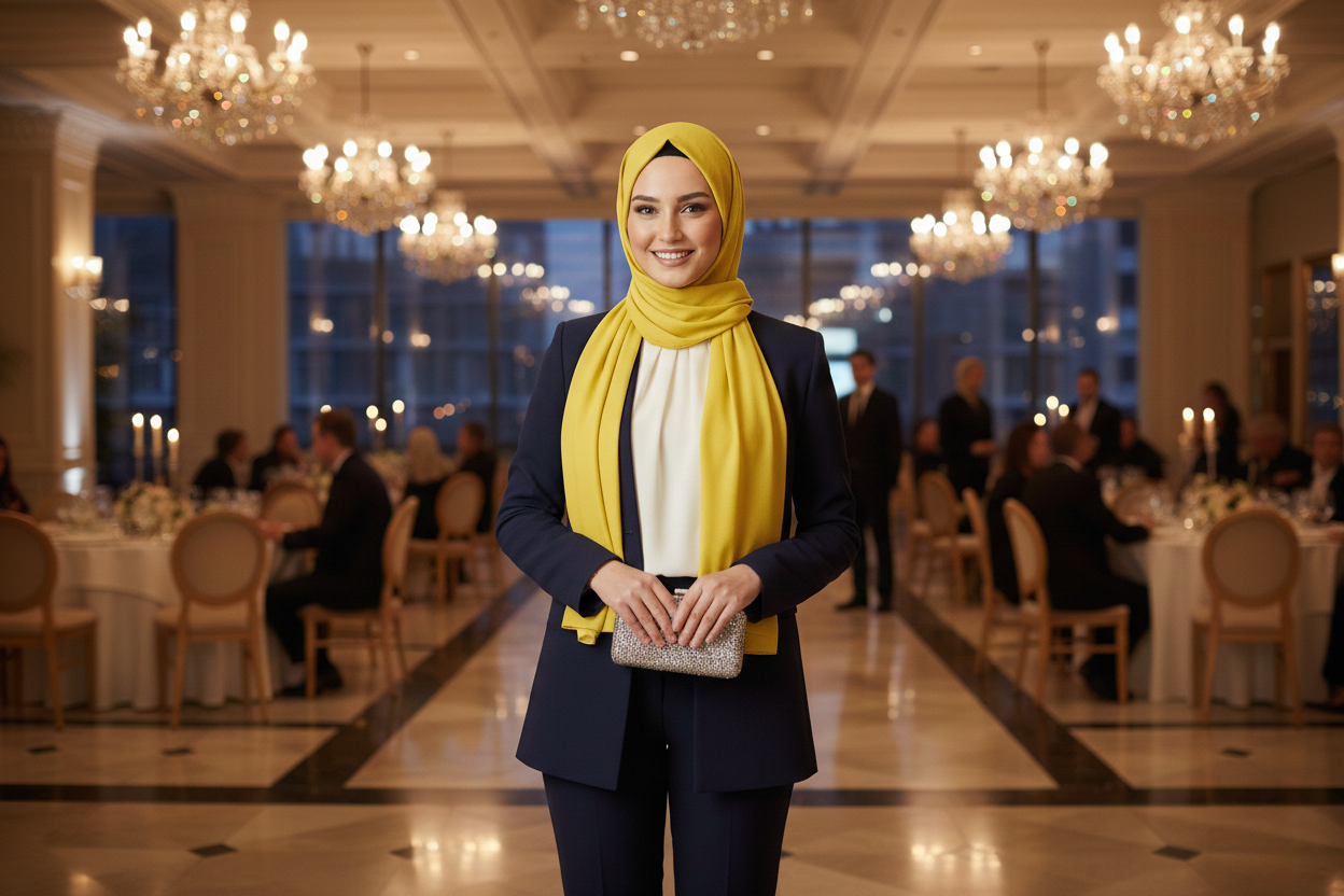 Aurora Yellow Lightweight Rectangular Chiffon Scarf for Women – Sheer Wrap