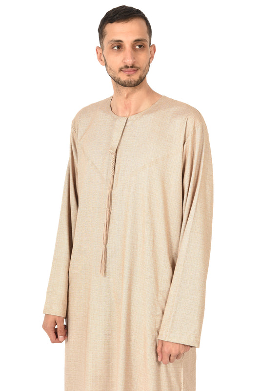 Al-othman stripe tassel Peach Cream Striped