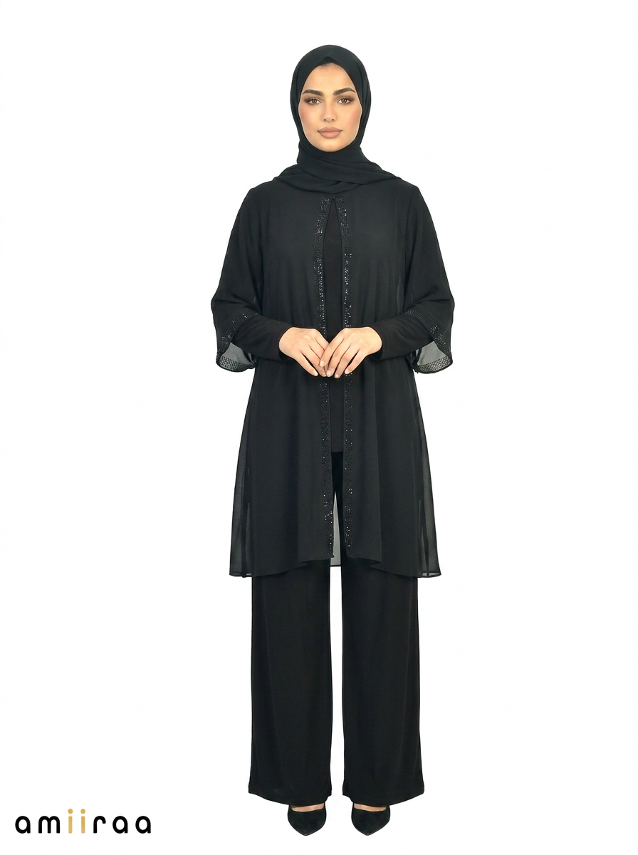 Tap Shoe Elegant Embellished Modest Co-Ord Set