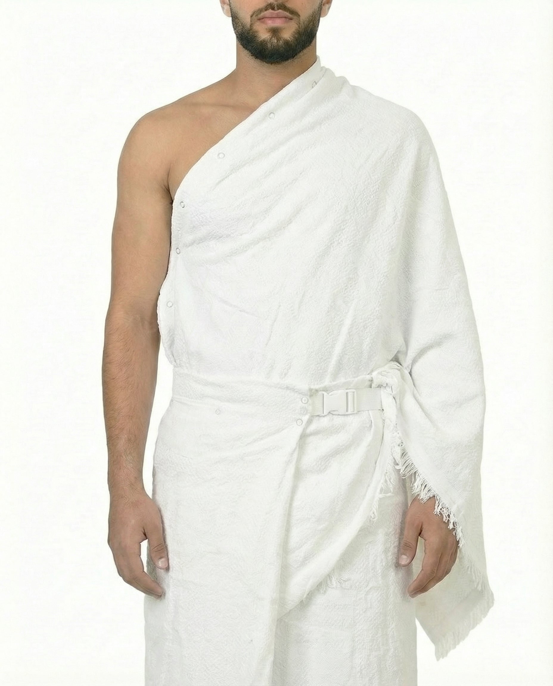 Brilliant White Classic Lightweight Men’s Ihram Two-Piece Set