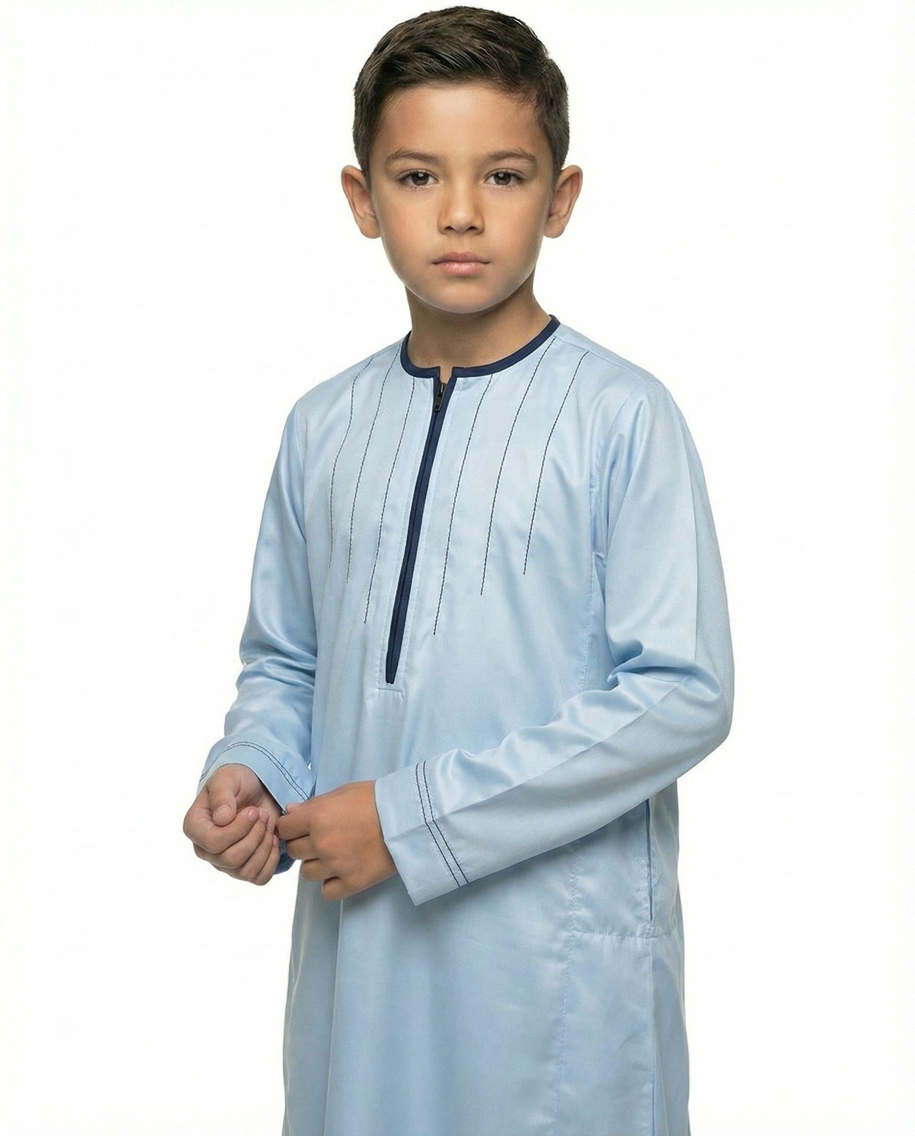 Persion Jewel Luxury Zip Placket Thobe