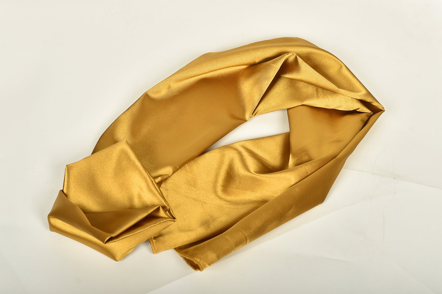 Mustard Gold Soft Rectangular Satin scarf for Women