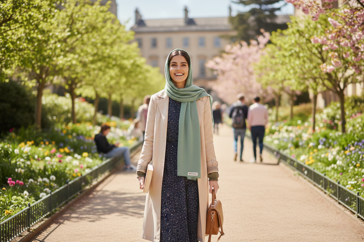 Deep Sea Soft airflow fabric scarf with a subtle crinkle texture, perfect for daily modest wear.