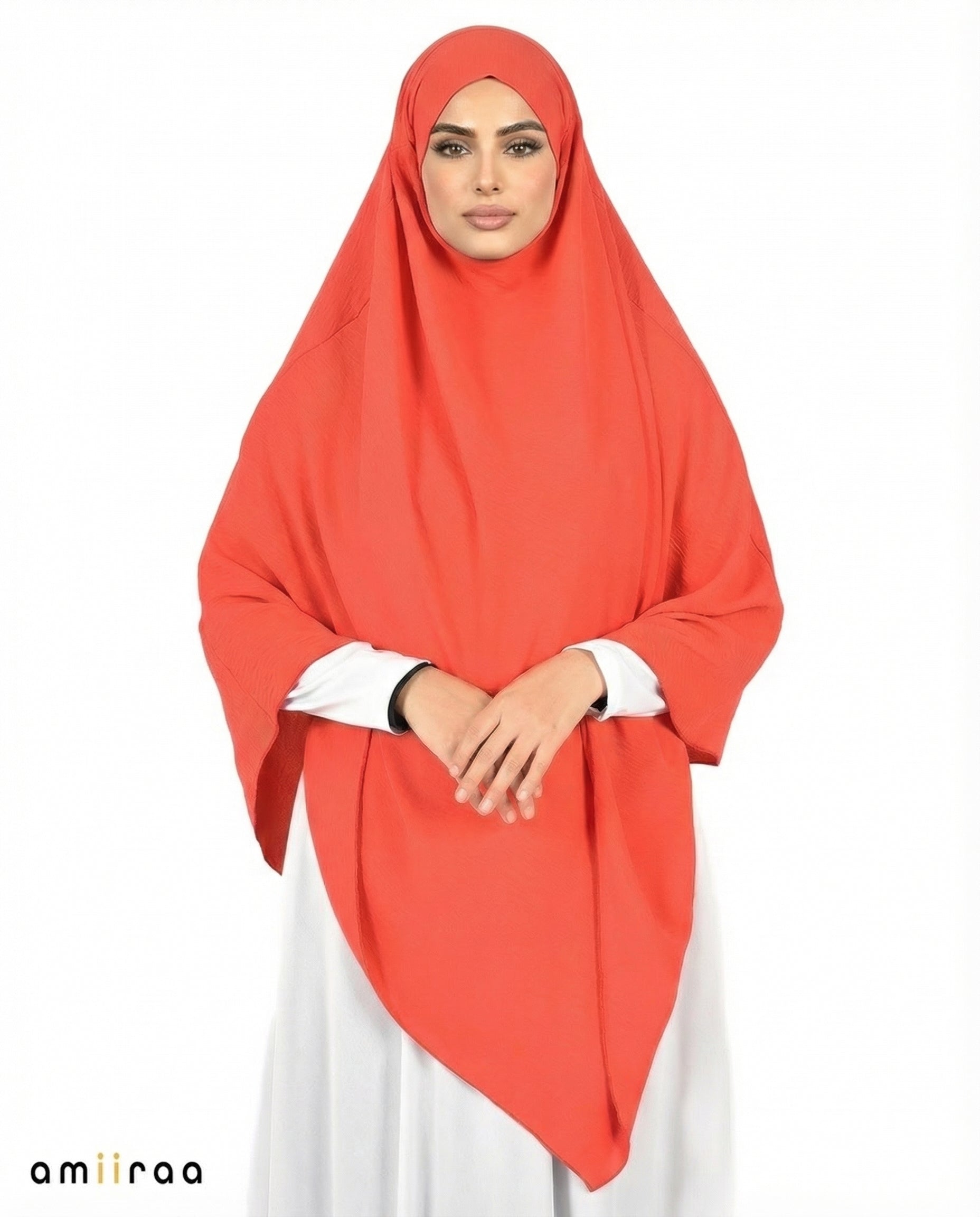 Scarlet Single Layer Airflow Modest Khimar