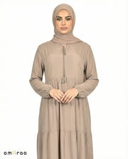 Island Fossil Viscose Tassel Tie Tiered Dress