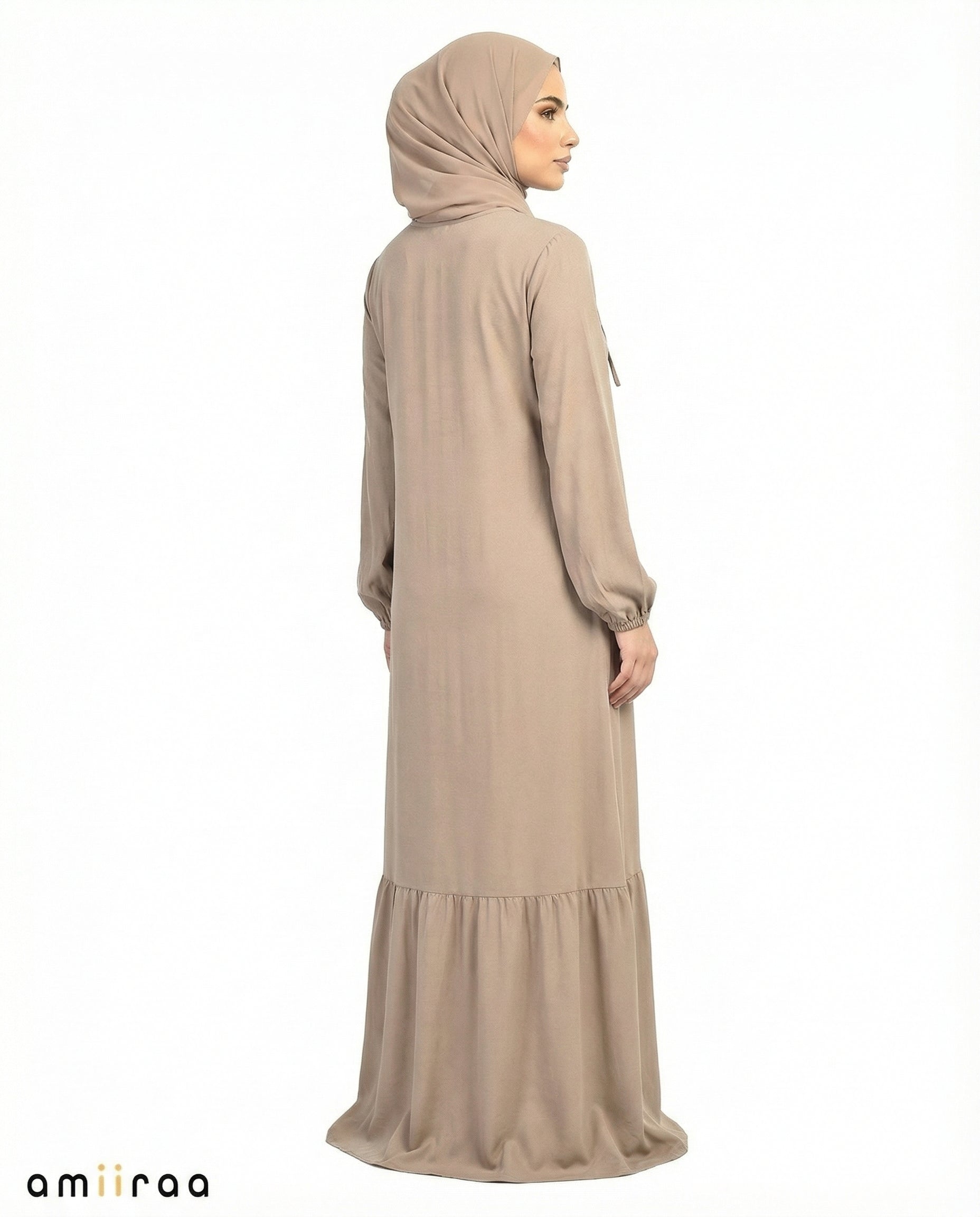 Island Fossil Viscose Tassel Tie Tiered Dress