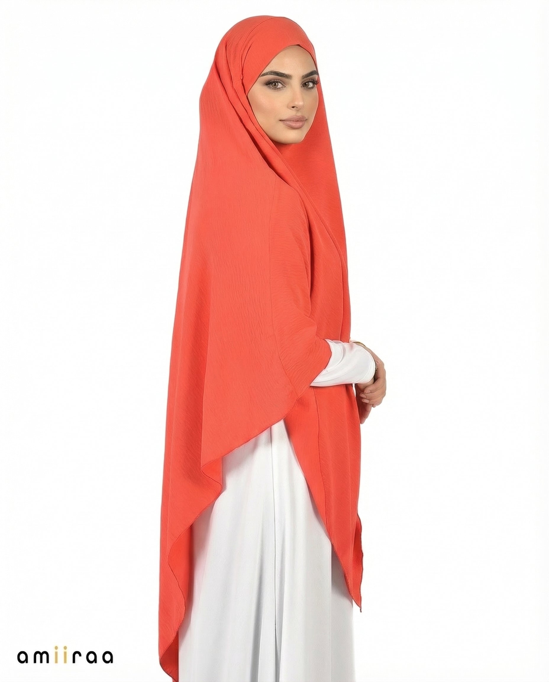 Scarlet Single Layer Airflow Modest Khimar