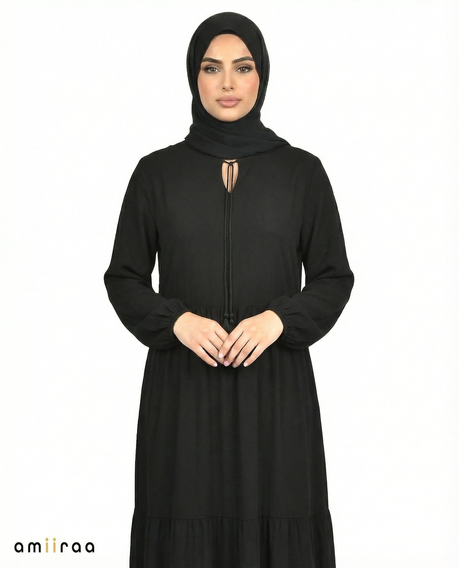 Tap Shoe Viscose Tassel Tie Tiered Dress