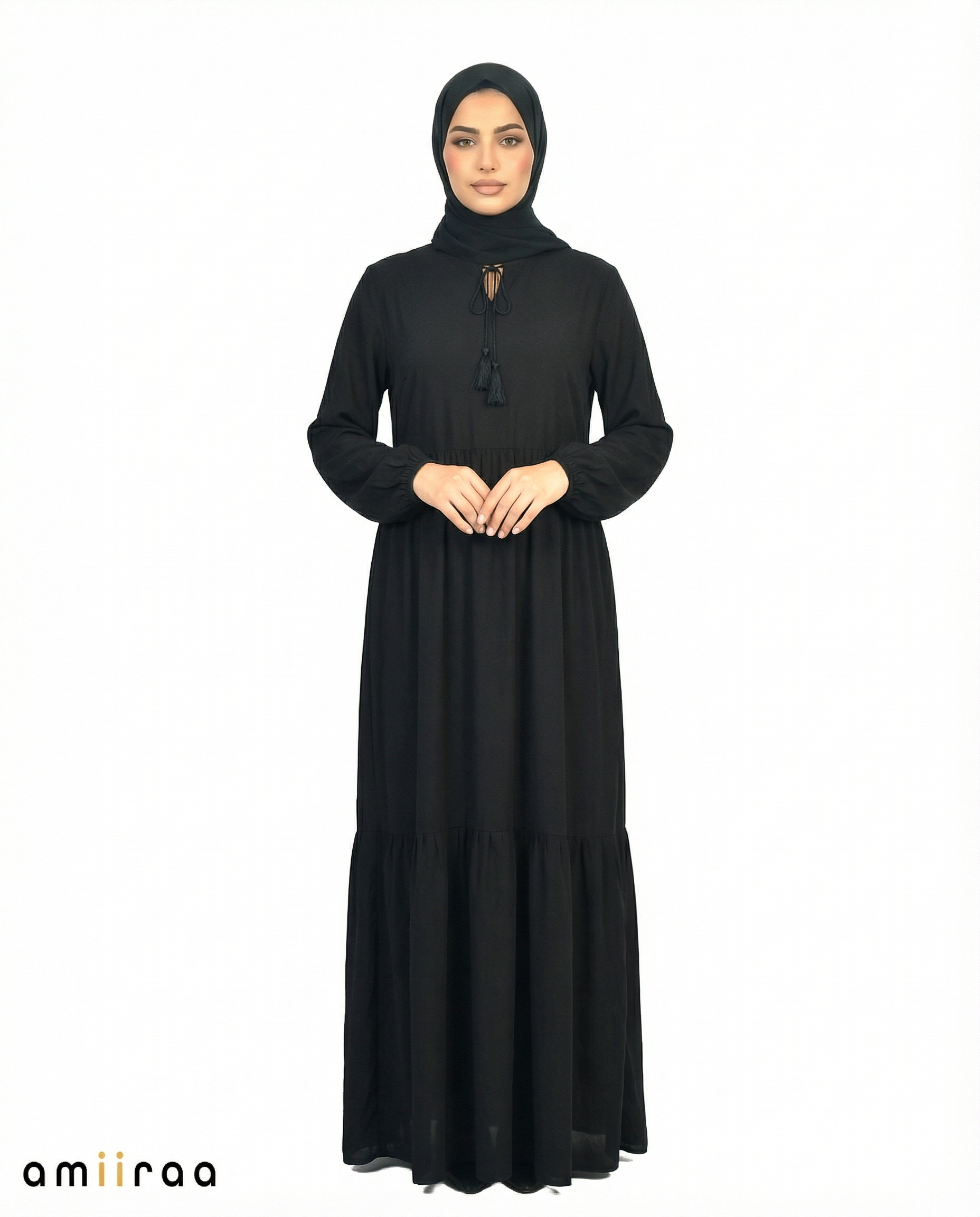 Tap Shoe Viscose Tassel Tie Tiered Dress