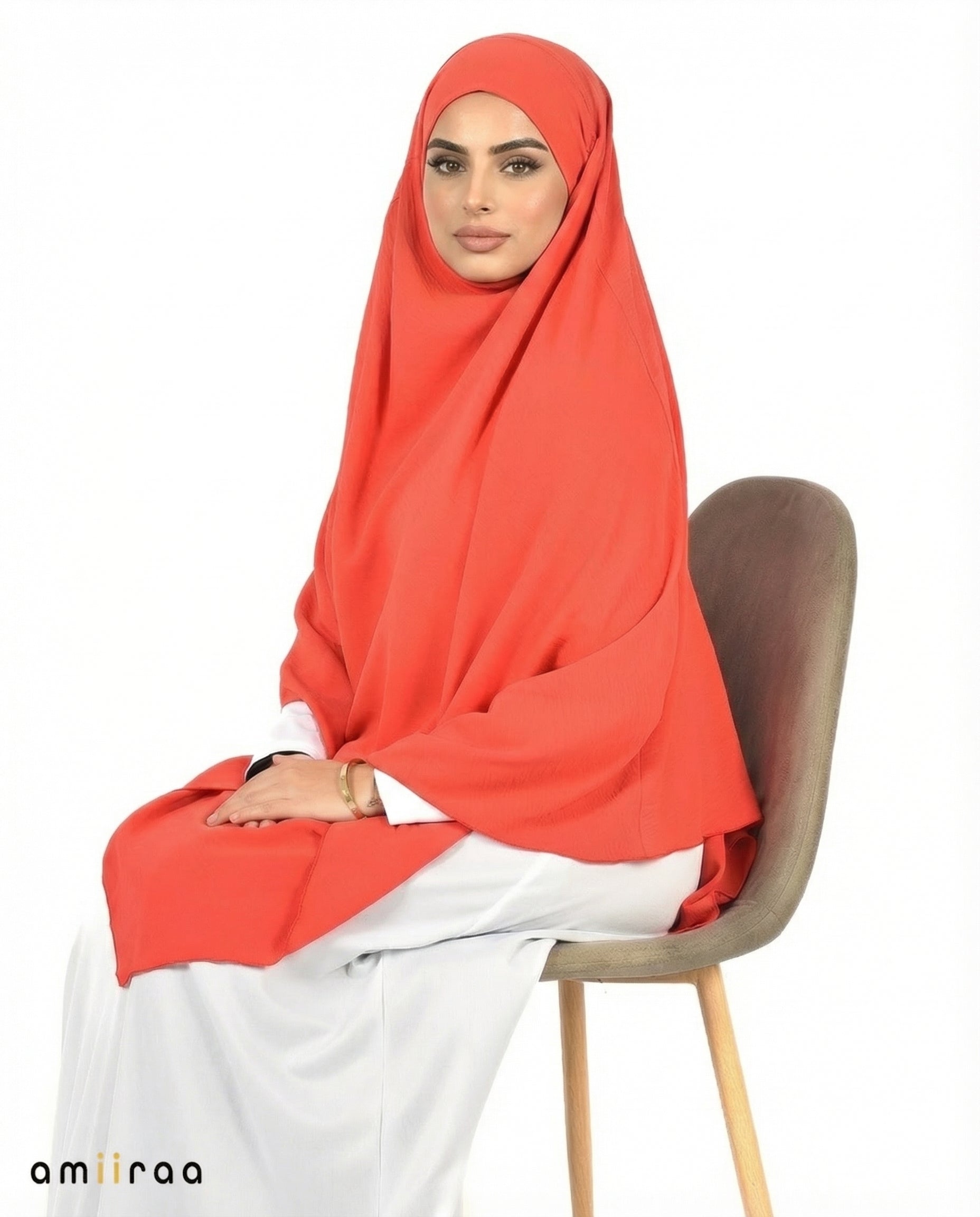 Scarlet Single Layer Airflow Modest Khimar