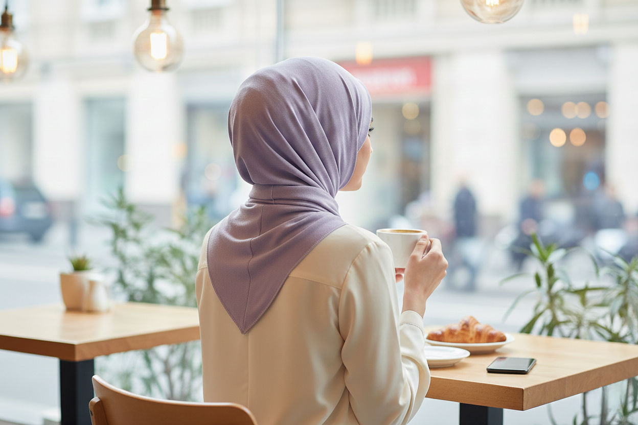 Lavender Lightweight Rectangular Chiffon Scarf for Women – Sheer Wrap