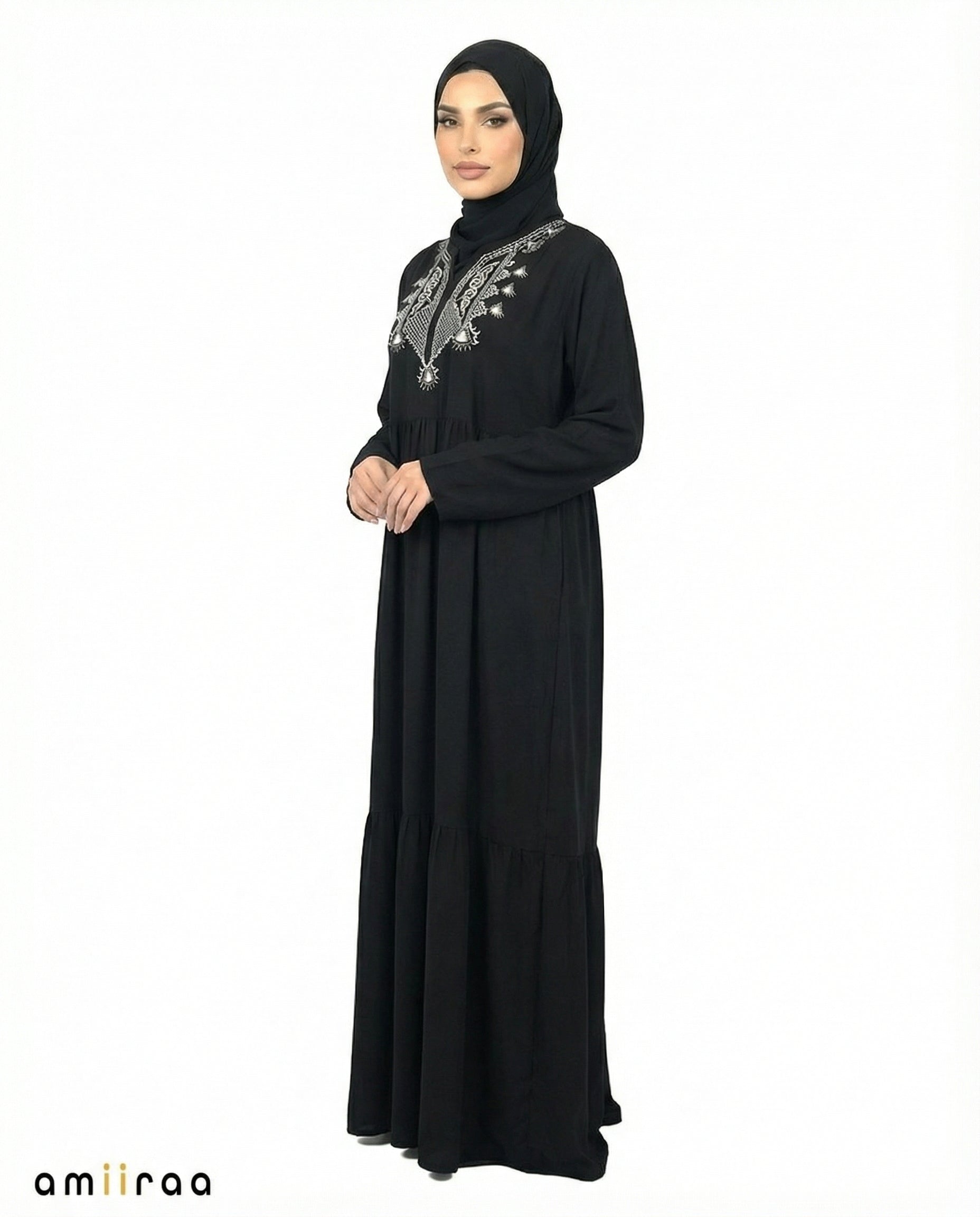 Tap Shoe Ornate Embroidery Tassel Maxi Dress