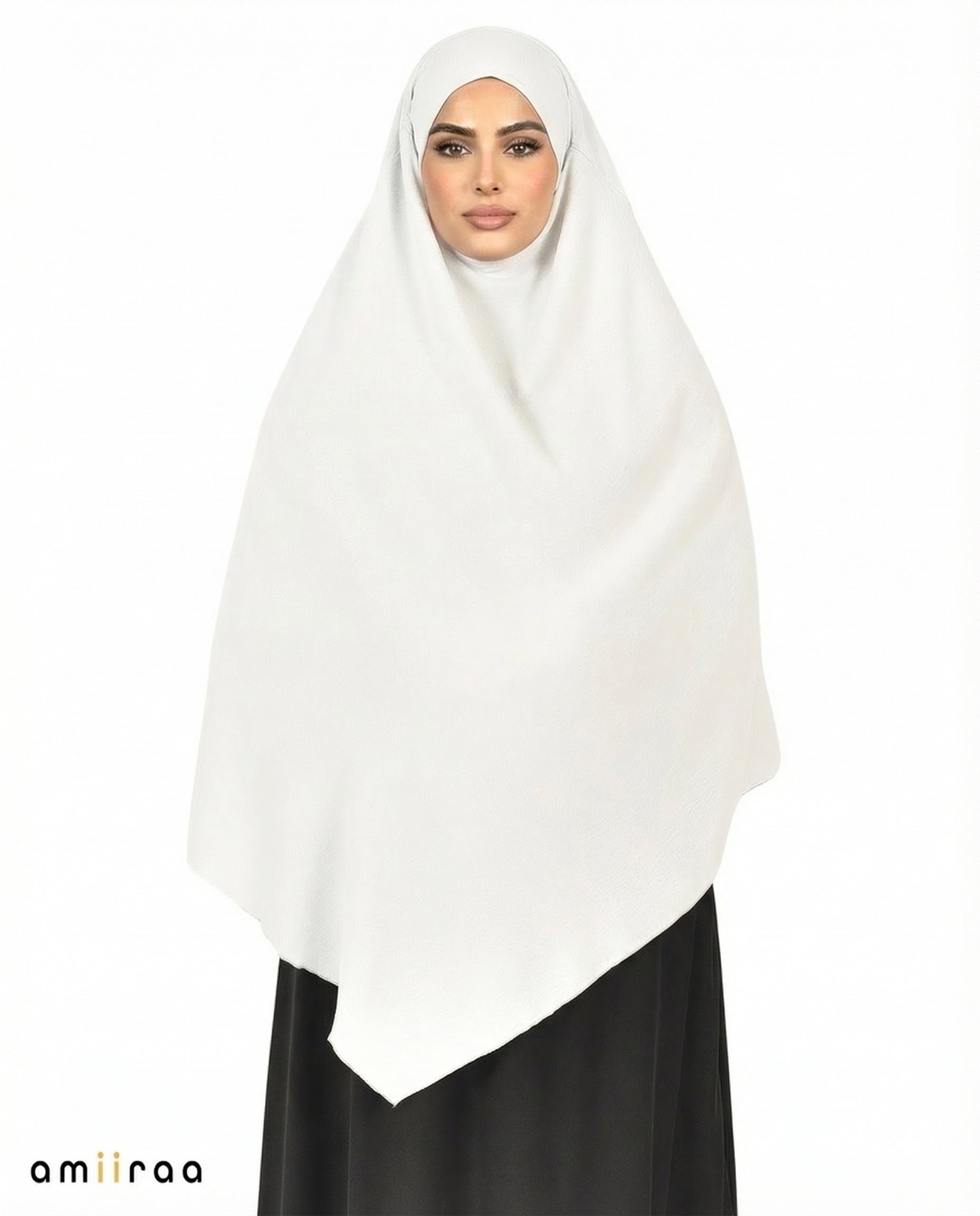 Pearl Blue Double Layer Flow Modest Khimar