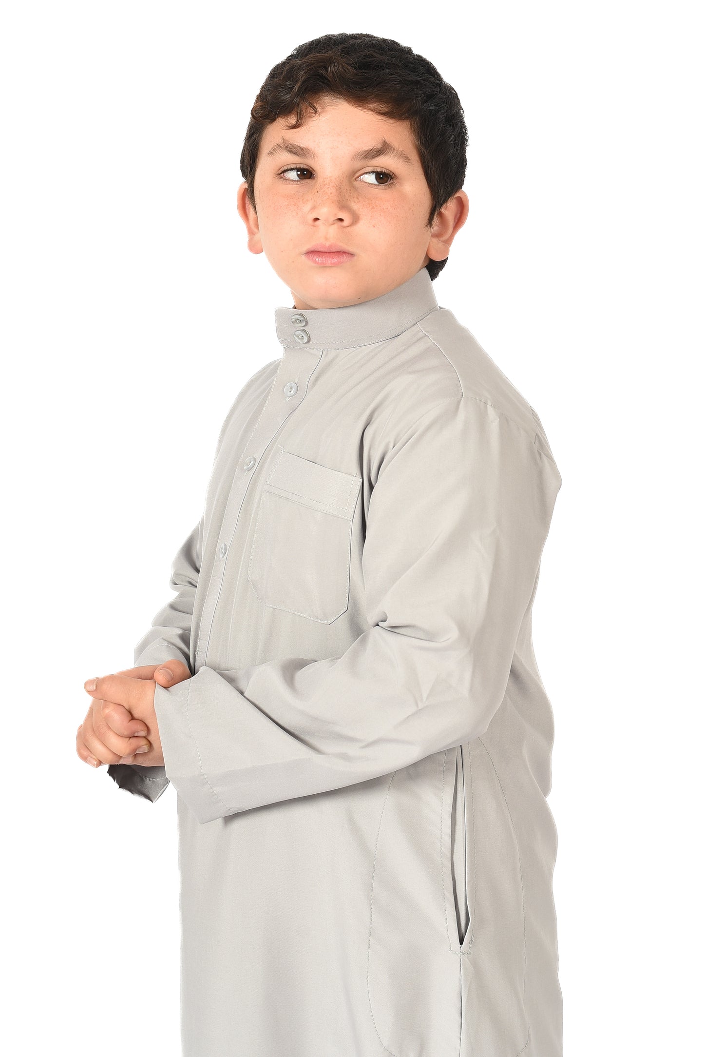 Al-Othman Kids Tassel Thobe - gray