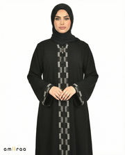 Meteorite Geometric Panel Tassel Abaya