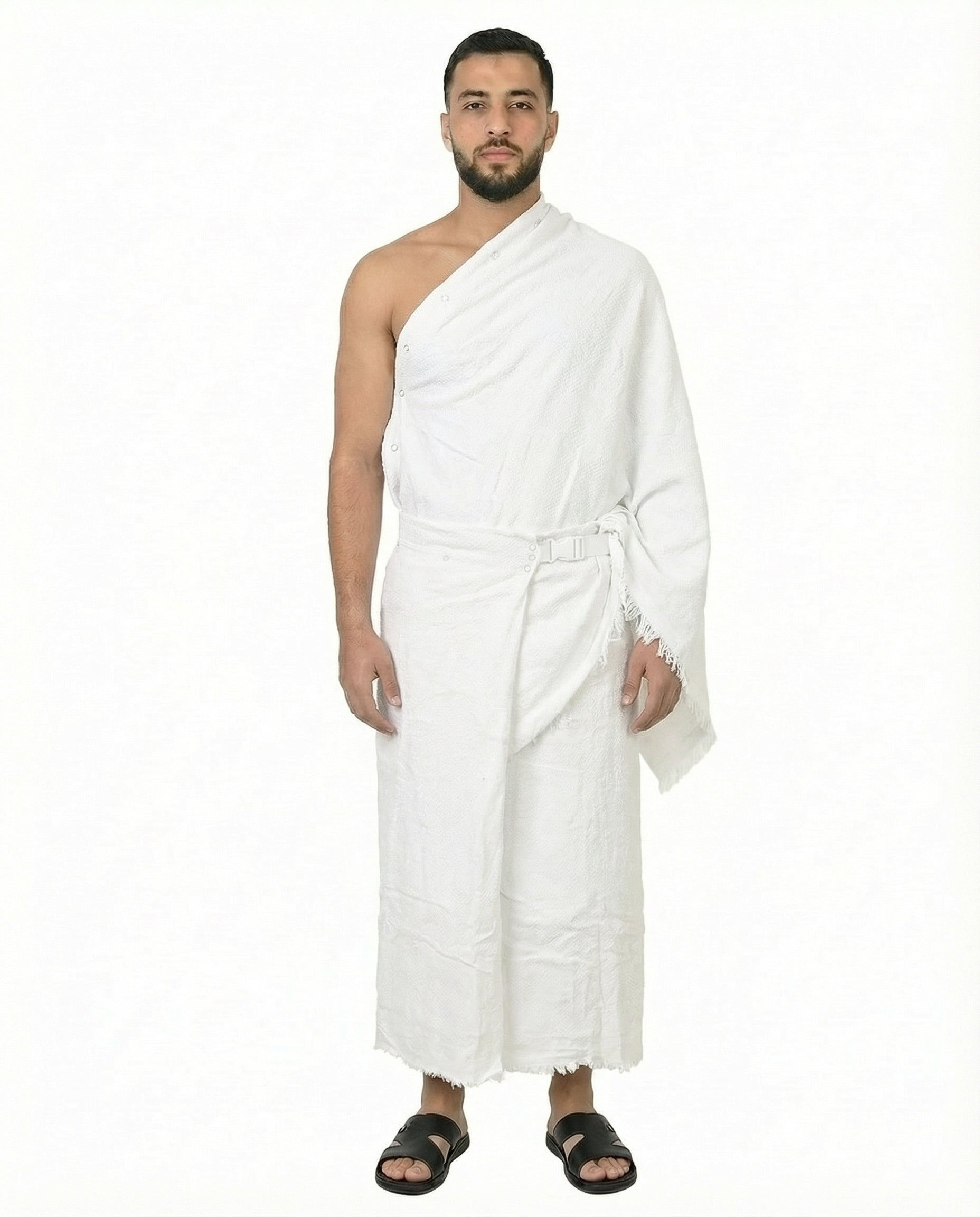 Brilliant White Classic Lightweight Men’s Ihram Two-Piece Set