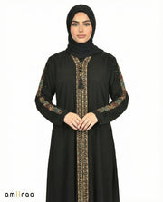 Tap Shoe Luxe Beaded Lace Yoke Embroidered Tassel Abaya