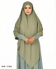 Agave Green Single Layer Flow Modest Khimar