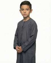 Thunderstorm Emirati Tassel Neck Thobe