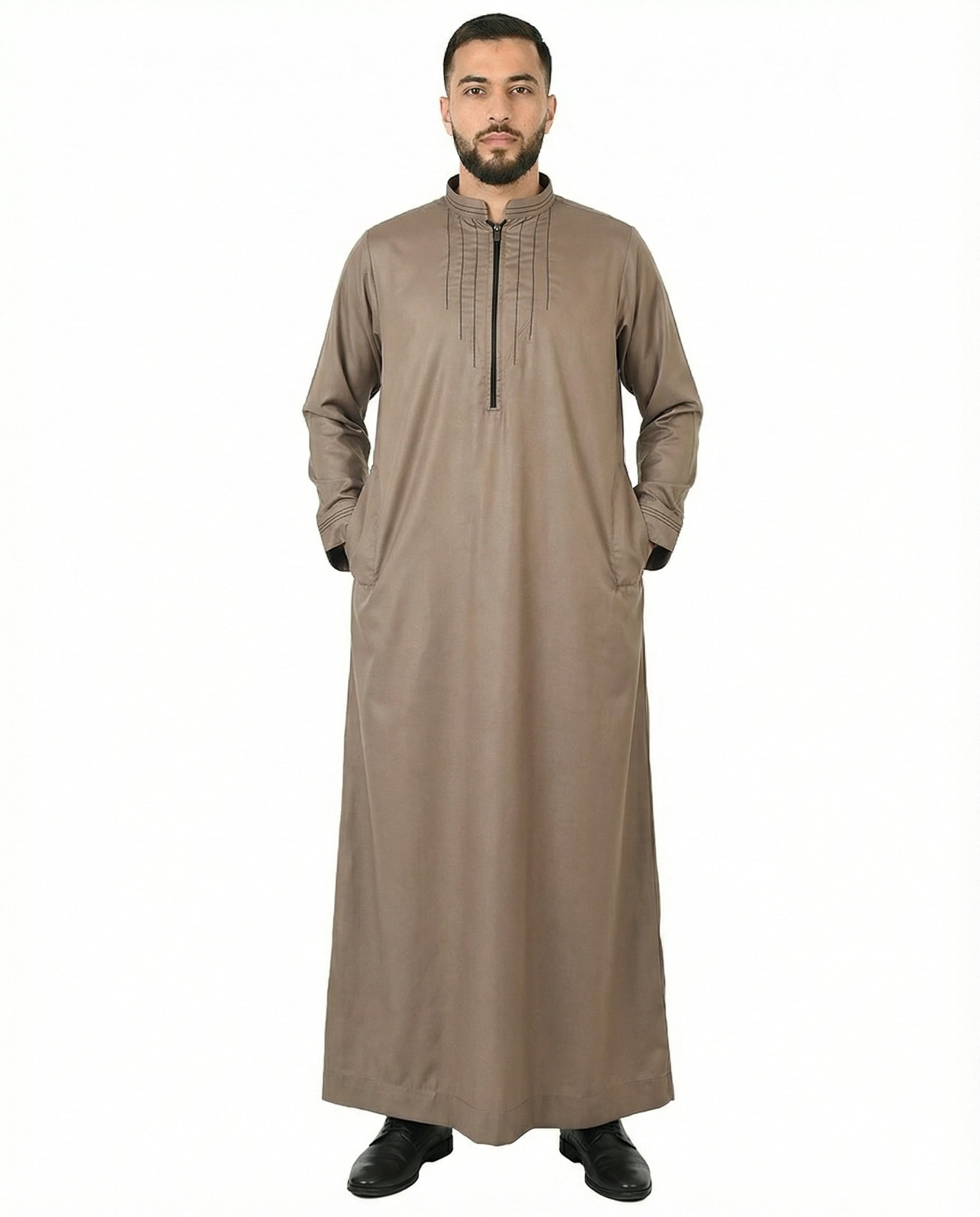 Decadent Chocolate Luxury Zip Placket Thobe