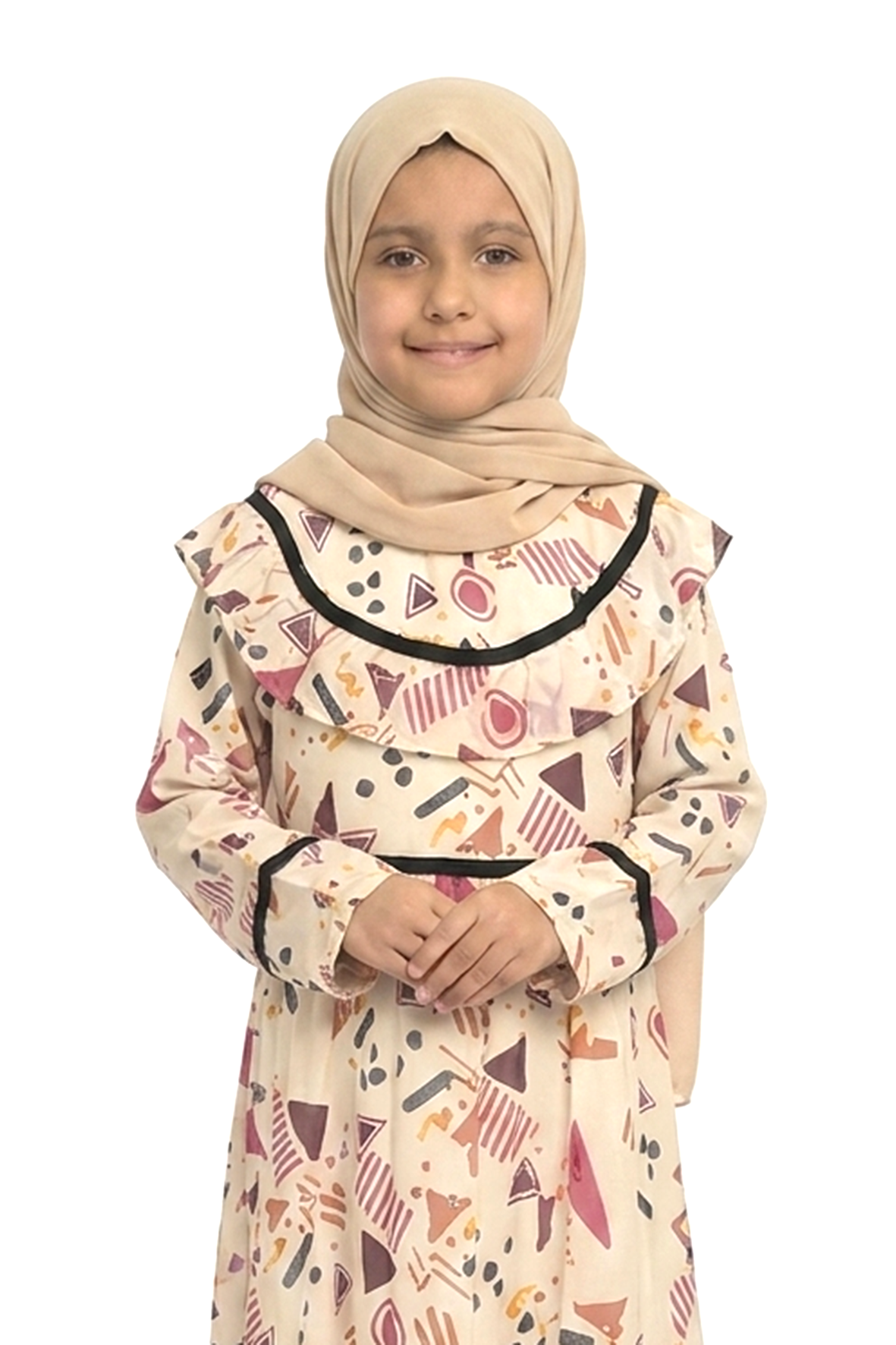 Tulipwood Girls Abstract Print Frill Maxi Dress