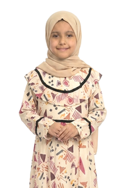 Tulipwood Girls Abstract Print Frill Maxi Dress