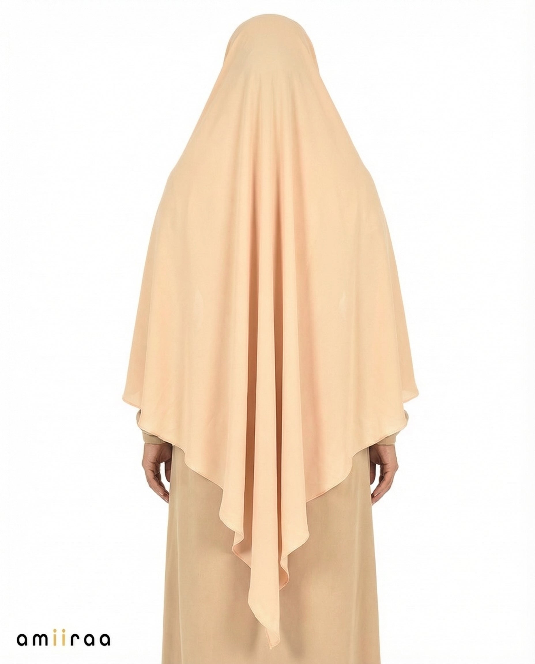 Feather Gray Single Layer Flow Modest Khimar