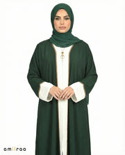 Pine Grove Modest Gold Trim Abaya