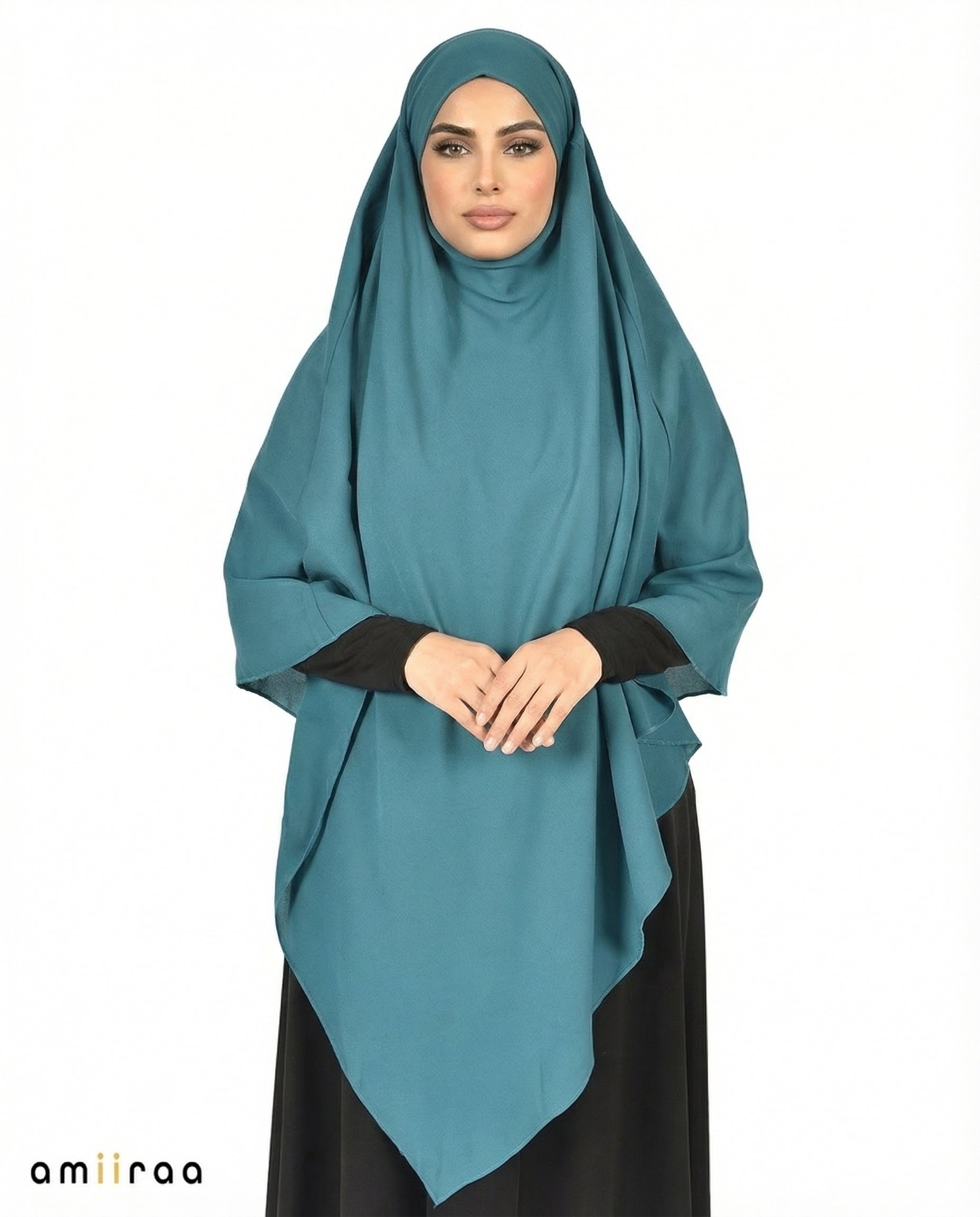 Lyons Blue Single Layer Flow Modest Khimar