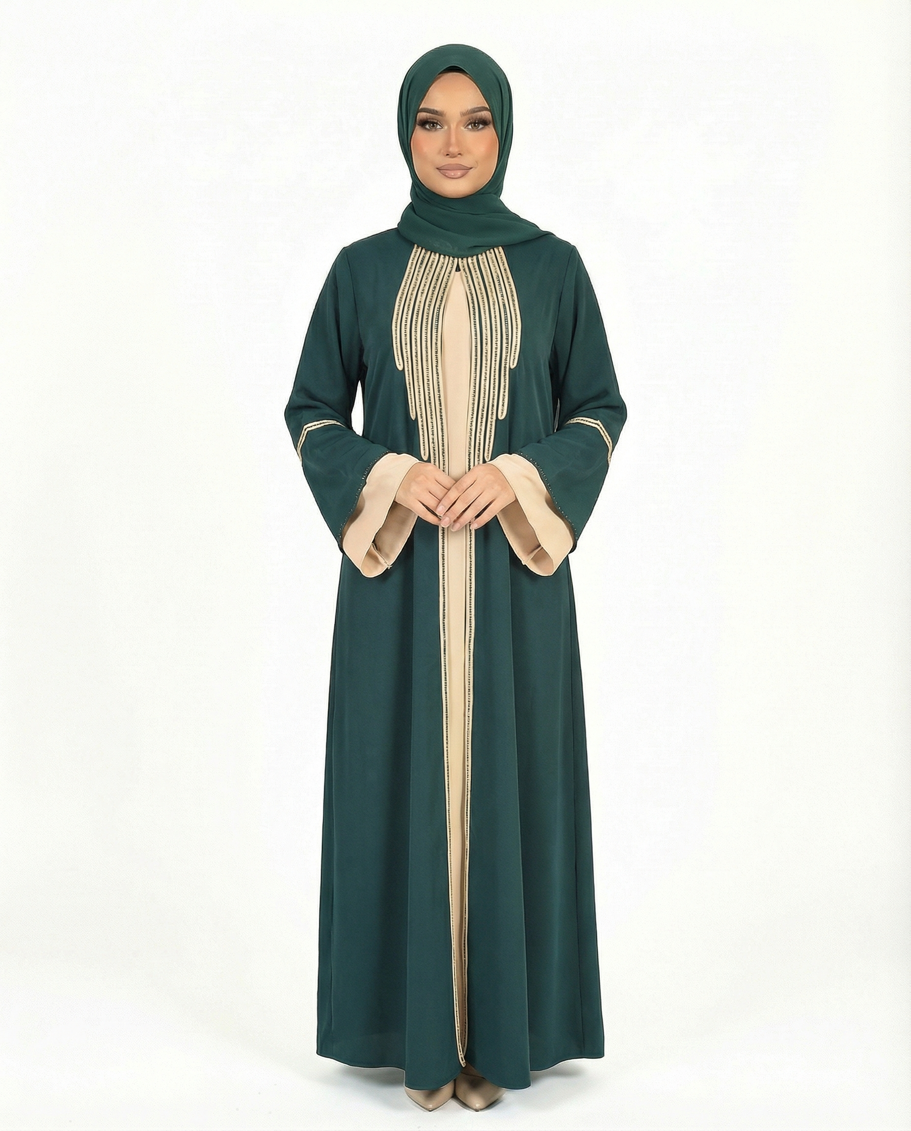 Katalia Style 3 Piece Modest Abaya Set – Titan