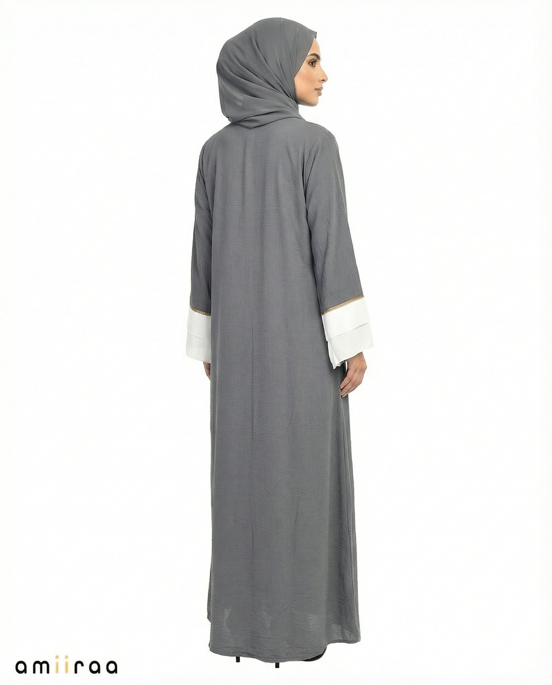 Turbulence Modest Gold Trim Abaya