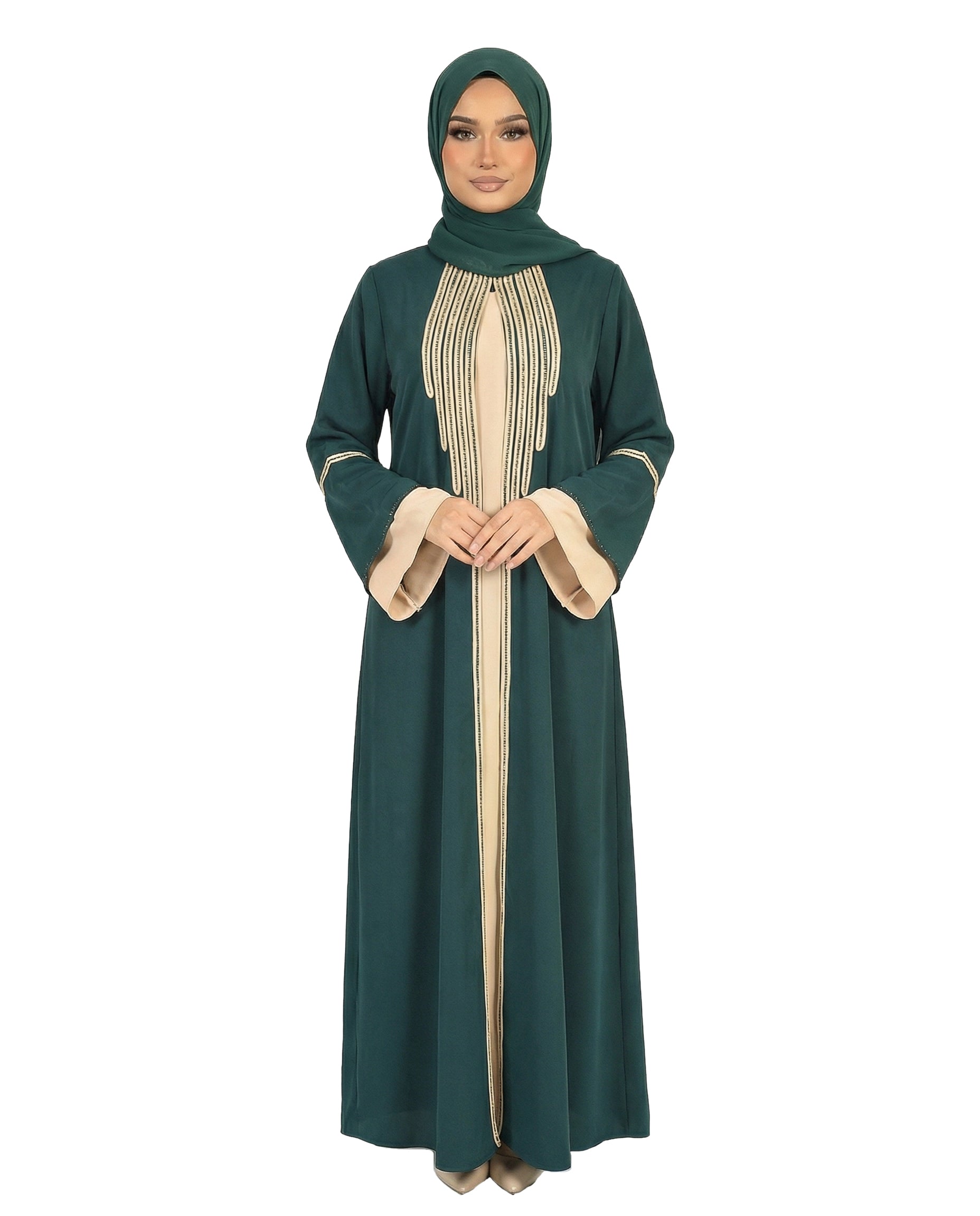 Katalia Style 3 Piece Modest Abaya Set – Titan