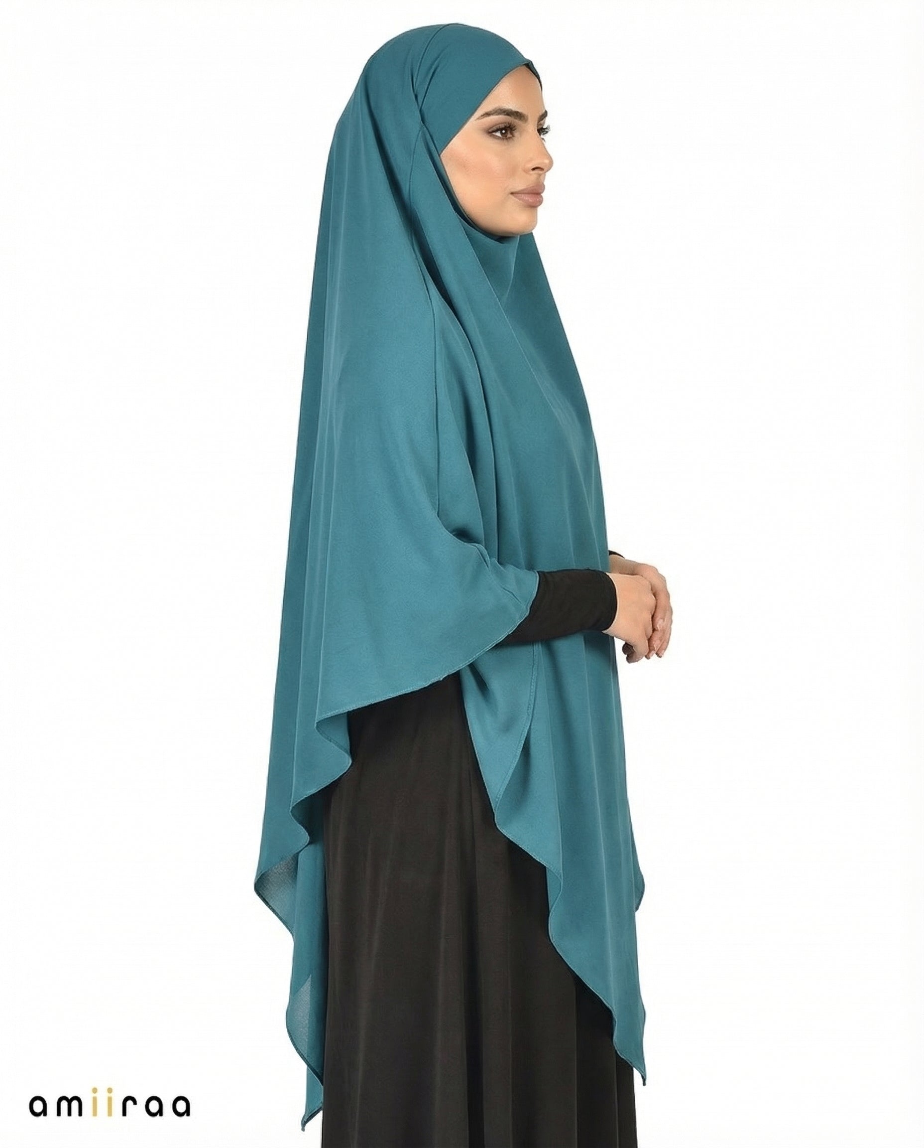 Lyons Blue Single Layer Flow Modest Khimar