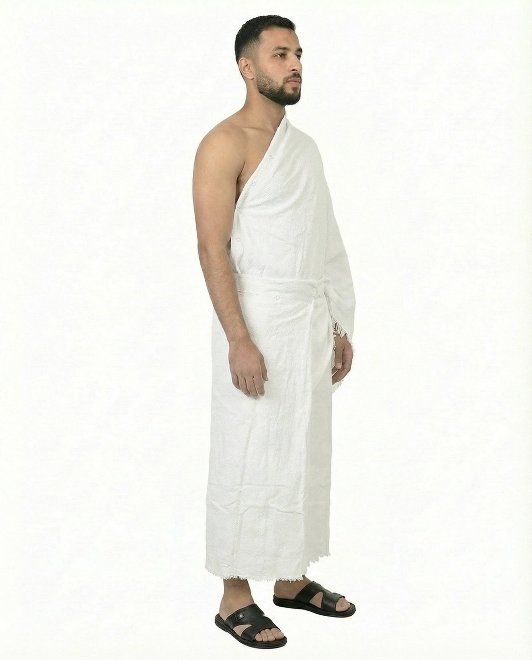 Brilliant White Classic Lightweight Men’s Ihram Two-Piece Set