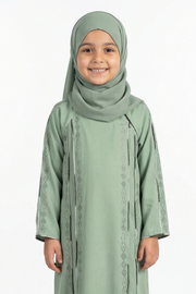 Green Bay Girls Stone Embellished Modest Abaya
