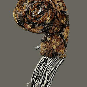 Black Floral Scarf | Shop online - Amiiraa