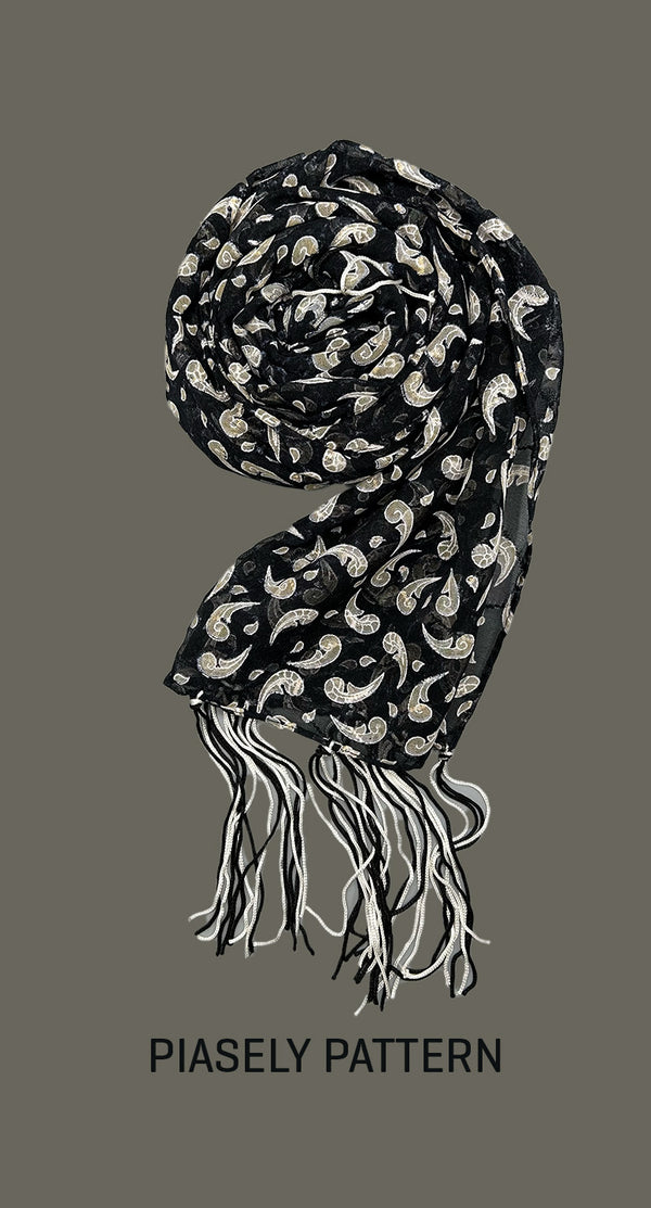 Black Floral Scarf | Shop online - Amiiraa