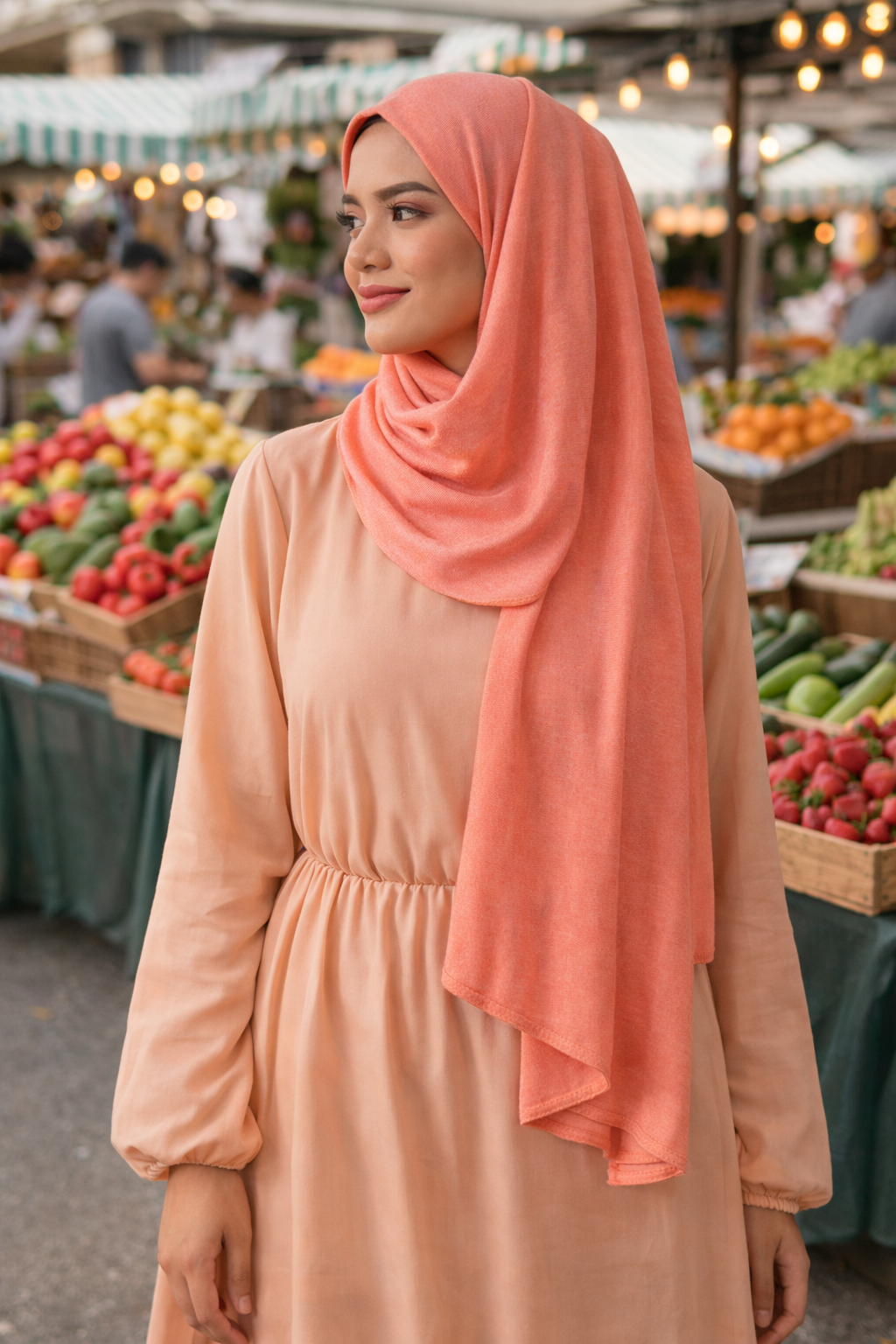 Canyon Clay Soft, stretchy cotton jersey scarf designed for comfortable everyday modest wear