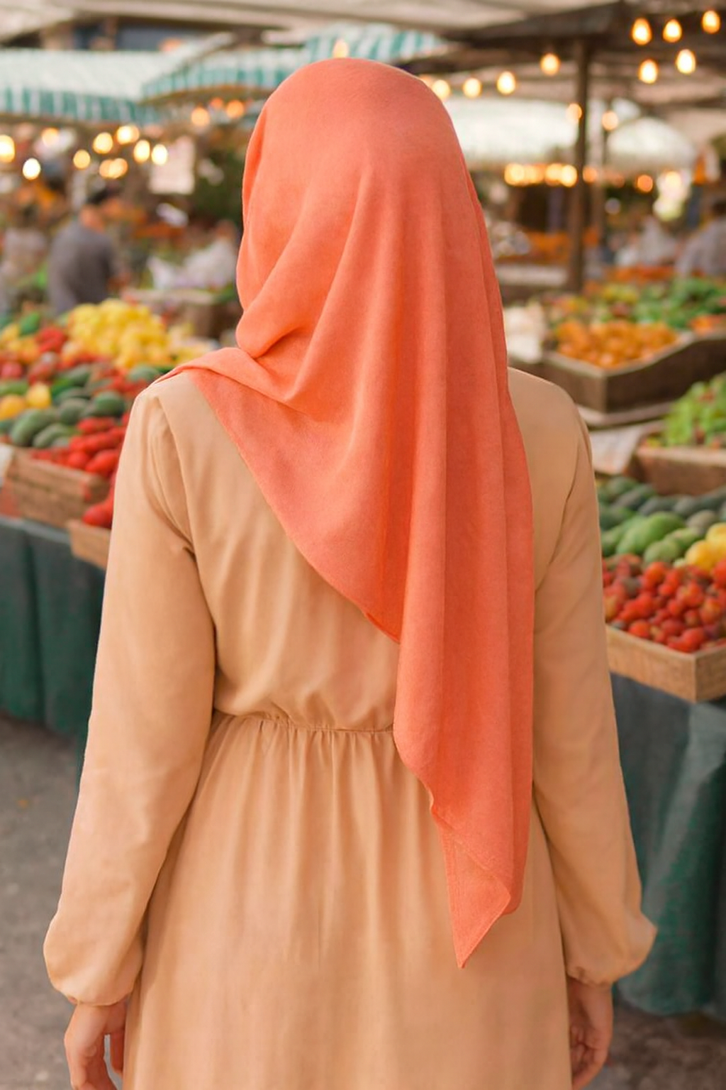 Canyon Clay Soft, stretchy cotton jersey scarf designed for comfortable everyday modest wear