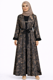 Otter Modern Marbled Abaya with Diamante Detailing