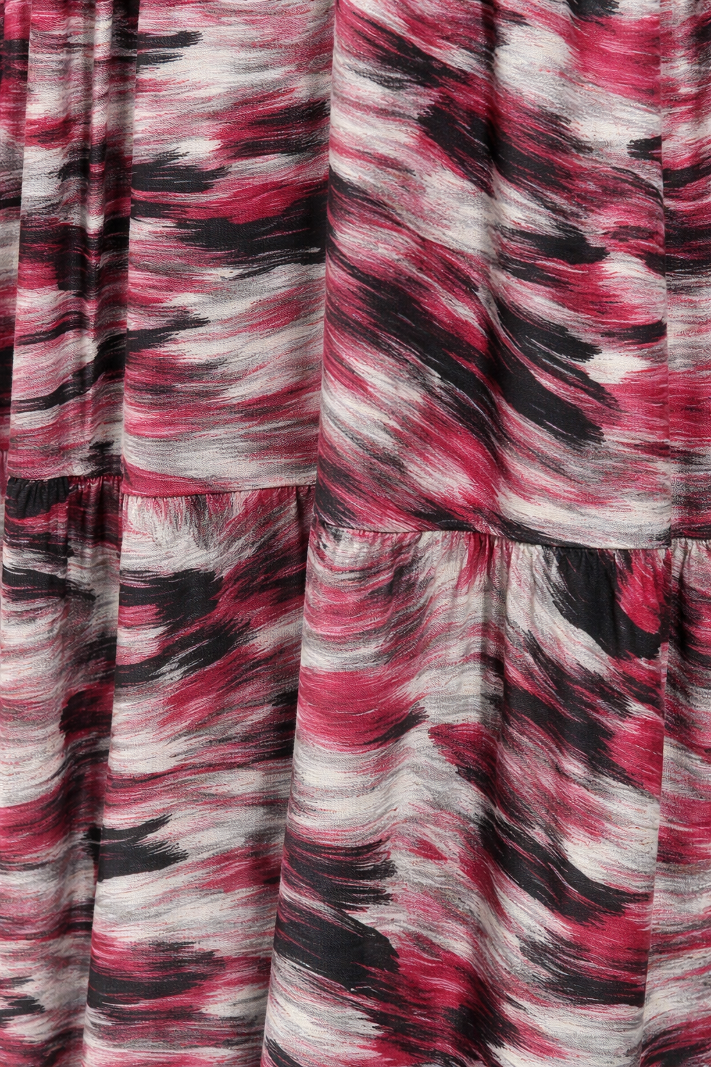 Cabernet Abstract Print Long Sleeve Maxi Dress