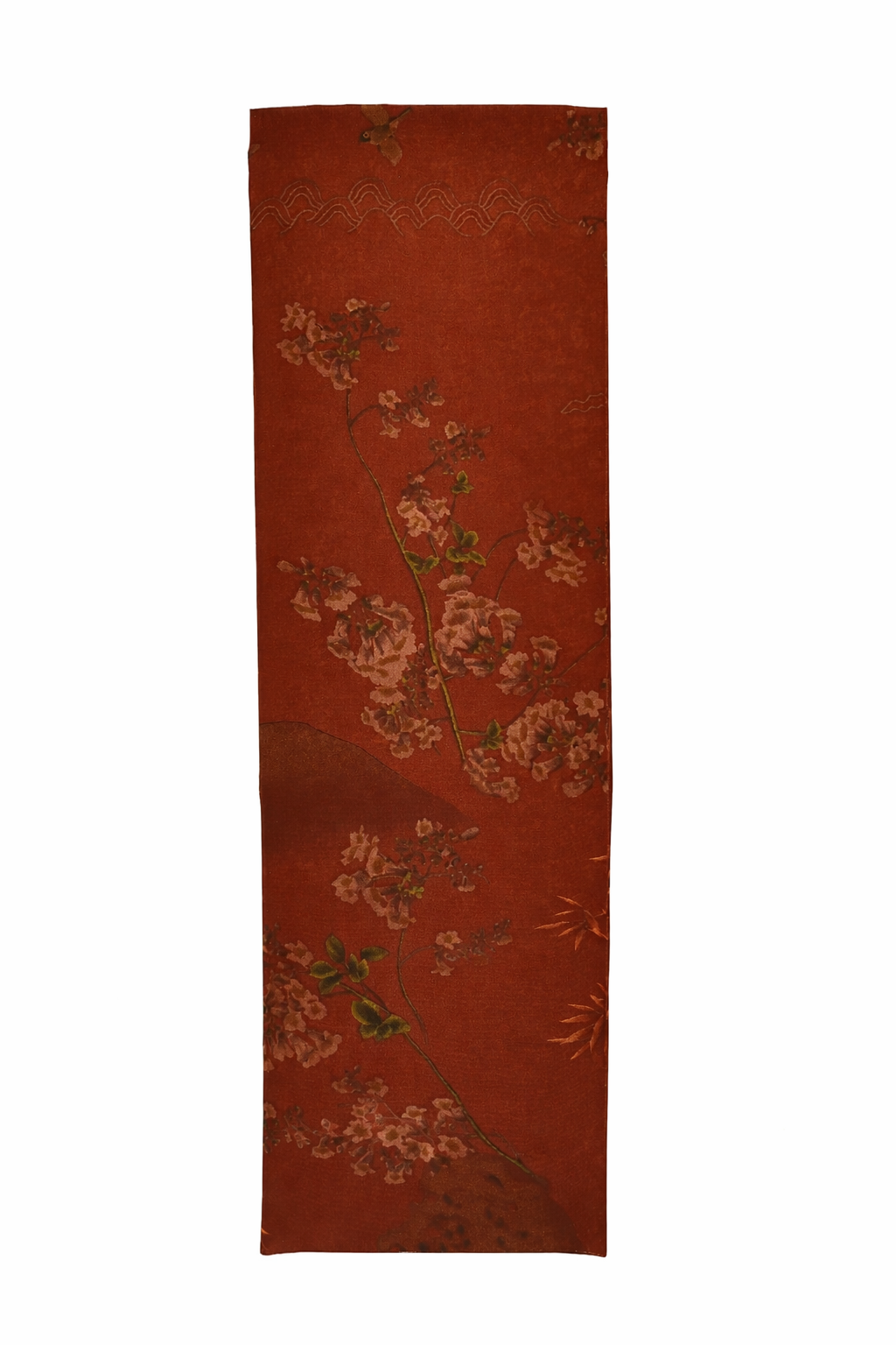 Sable Rectangular Scarf with Floral and Bird Designs for Everyday Wear