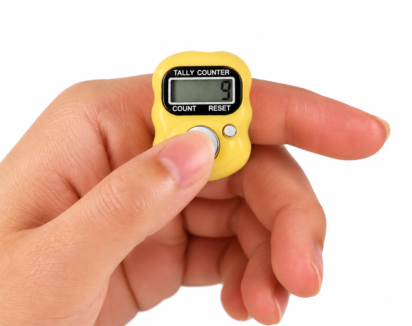 Yellow Digital Tasbeeh Finger Counter Ring