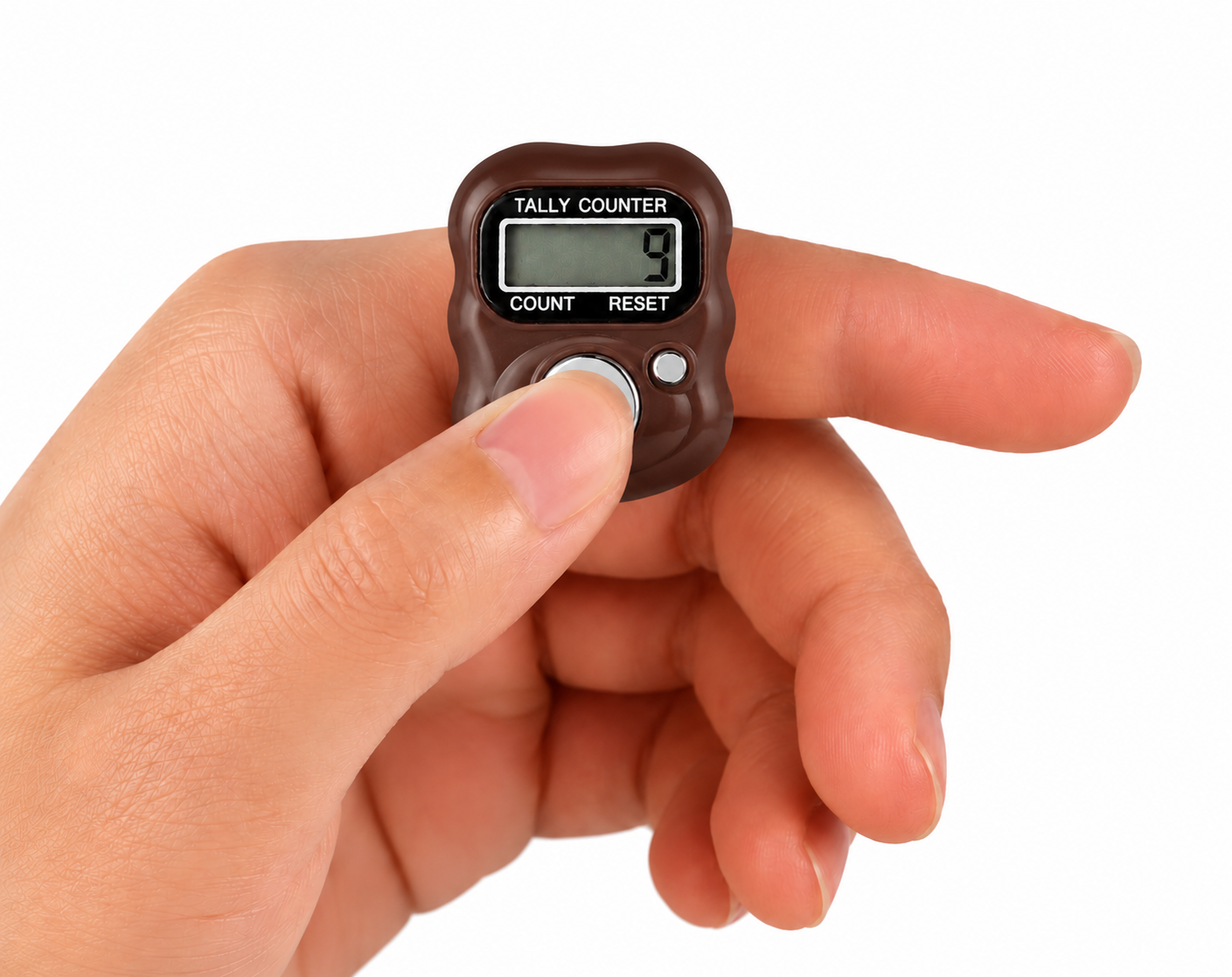 Brown Digital Tasbeeh Finger Counter Ring